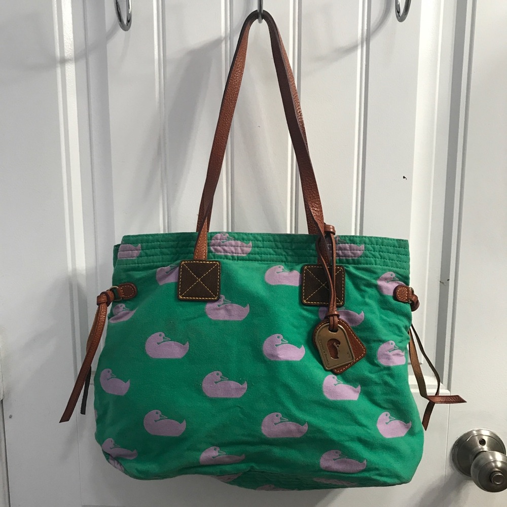 Dooney & Bourke Ducks Pink/Green Shoulder Bag